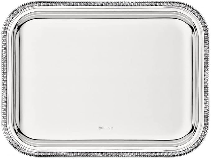 Christofle Malmaison Silver-Plated Medium Tray #4200720