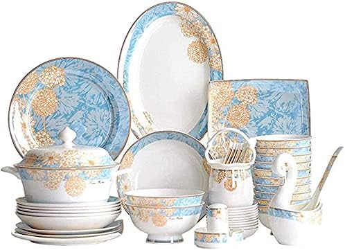Dinnerware Sets - Luxury Gift Dishes Service Set, Luxury Porcelain Dinnerware Set, 60 Pieces Handmade Chinese Palace Ceramics Dinner Sets Plates/Bowls - Tableware Combination Set