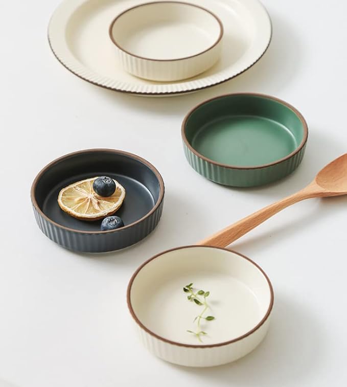 123Arts Ceramic Sauce Dish Seasoning Dish Sushi Soy Dipping Bowl Appetizer Plates, Set of 4