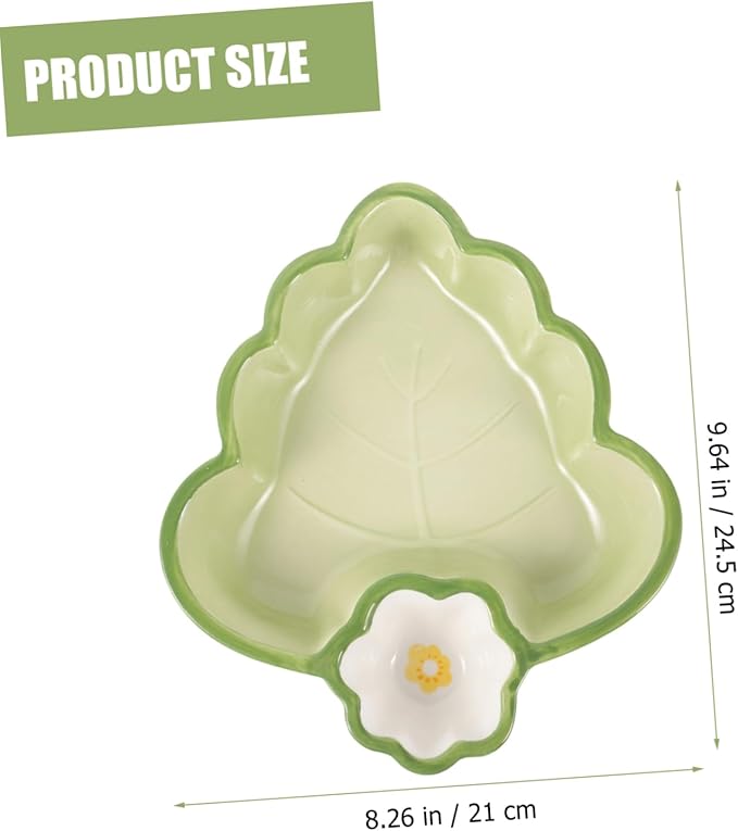 Ceramic Dumpling Plate with Sauce Compartment Cute Divided Serving Tray for Boys and Girls for Dipping Sauces Appetizers and Snacks for Home and Kitchen Use
