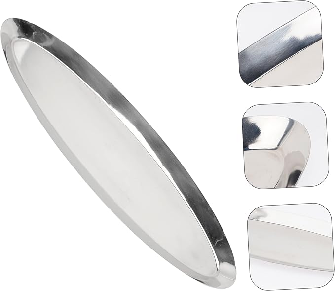 GLEAVI Stainless Steel Food Display Tray Creative Snack Serving Platter for Parties Weddings and Events Metal Towel Tray Easy to Clean