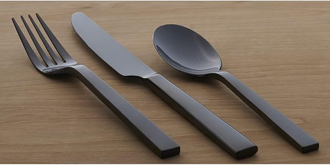 Oneida Chef's Table Black 20 Piece Everyday Flatware Set, Service for 4, 18/0 Stainless Steel, Silverware Set