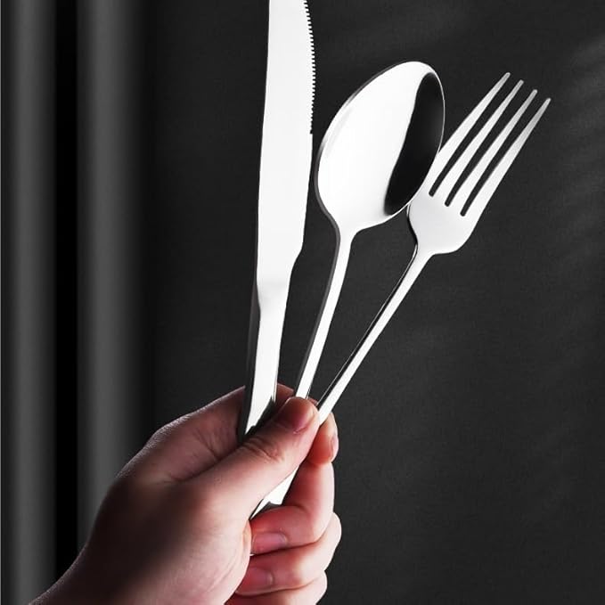 Stainless Steel Flatware serving set,Home Kitchen Eating Tableware Set,Dishwasher Safe,For Home Kitchen Restaurant Hote 9/36/54/72/90/108 Pieces Stainless Steel Knife, Fork And Spoon Household Tablewa