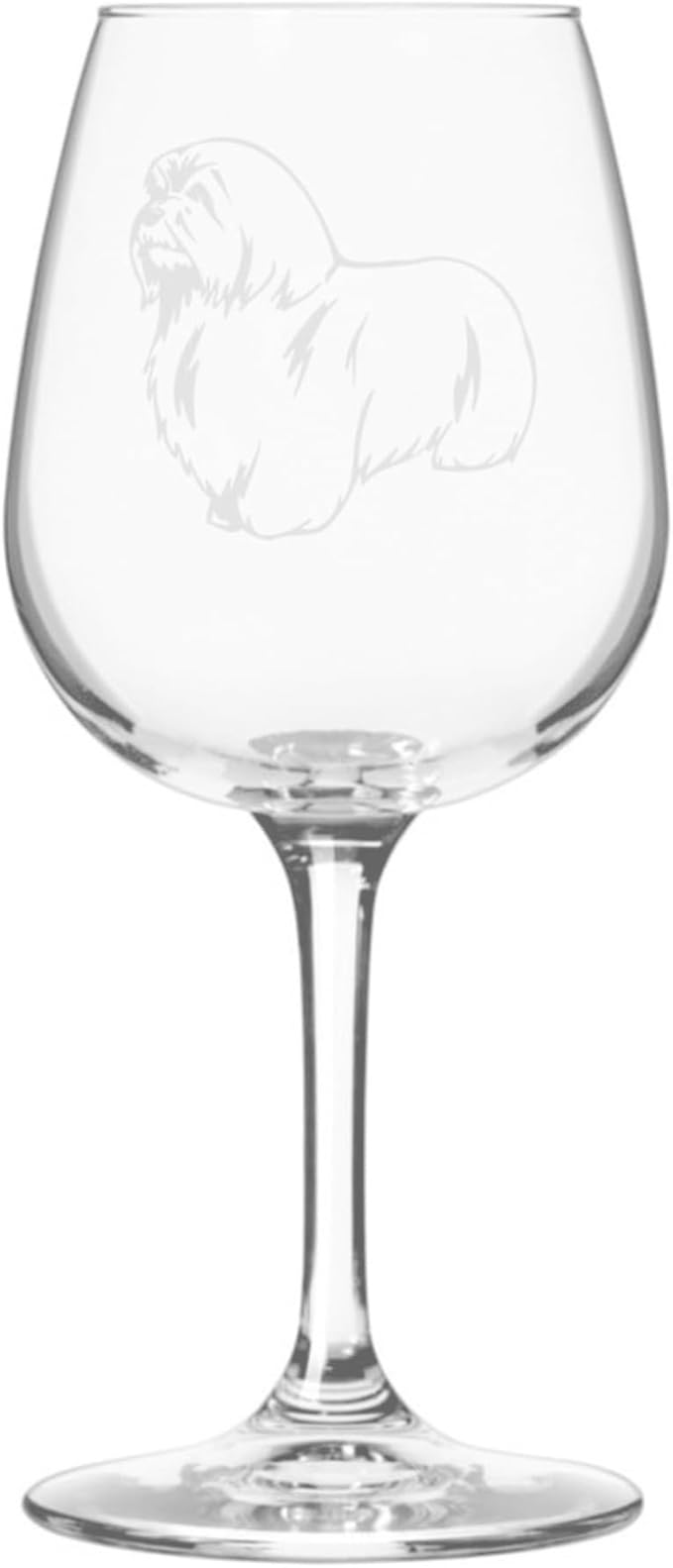 Etched Laser Art Coton de Tulear Personalized Dog Themed Etched 12.75oz Wine Glass Custom Dog Breed Wine Glasses, Ideal for Pet Lovers, Unique Birthday Gift for Men & Women, Personalized Gift