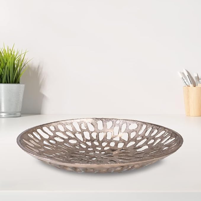 BBH Home's Handmade Bronze Novelty Shaped Aluminium Tray 5.51 x 5.51 x 1.37 AMBBVK063AB2020