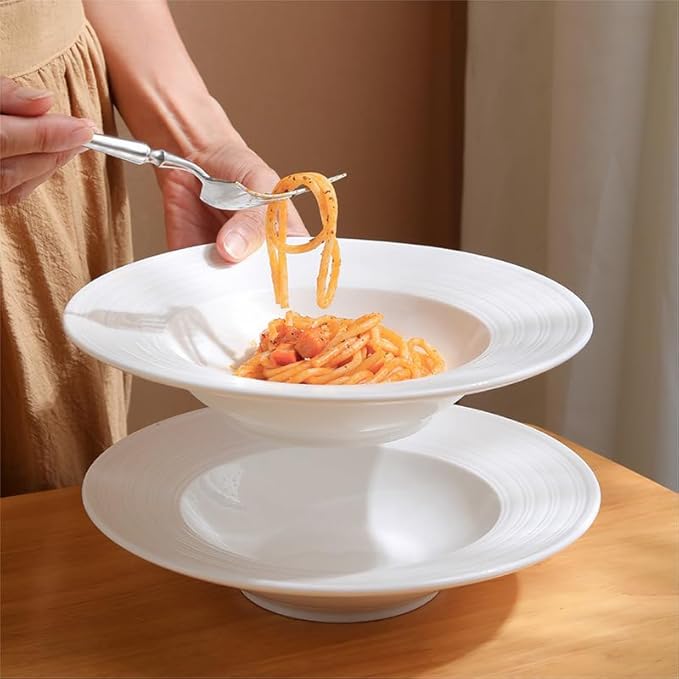 Pasta Plates Simple Ceramic Round Plate Pasta Nordic Style Tableware Western Soup Salad