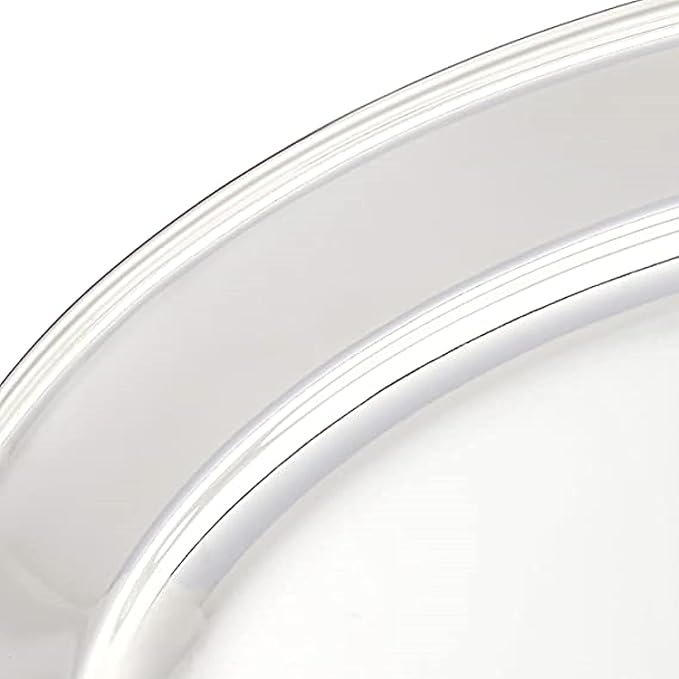 20" Stainless Steel Serving Platter | Oval Silver Food Tray | 3 mm Thick, Unbreakable | Anti Rust Serving Platter | Dinner Trays | Dishwasher Safe Kitchen Tray Silver, 20-Inch [1PK]