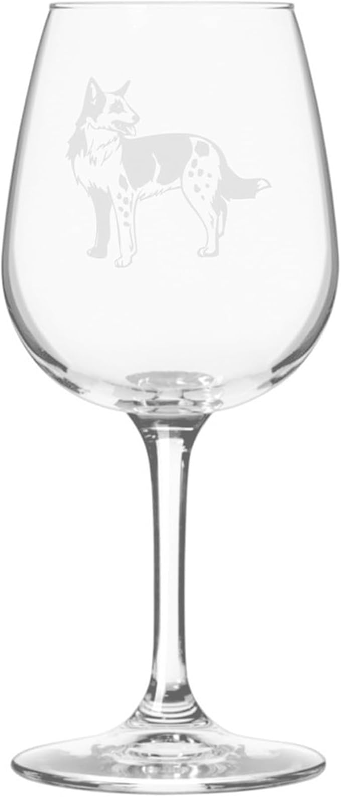 Koolie Dog Personalized Custom Themed Etched 12.75oz Wine Glass