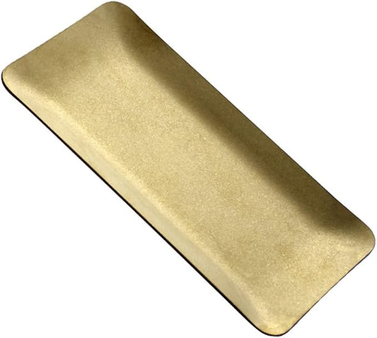 PRETYZOOM Vintage Metal Serving Tray Multi Functional Dessert Plate Towel Dish for Home Hotel Use Easy to Clean Storage for Snacks Accessories