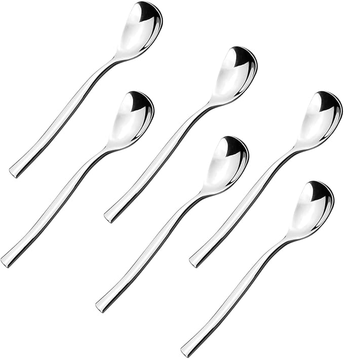 12 Pieces Stainless Steel Gelato/Ice Cream Spoons, Shovel Dessert Spoons for Yogurt, Tea, Cocktail, Sugar
