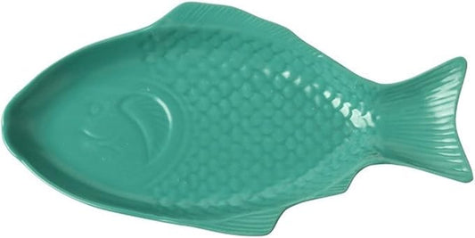 SONGCHAO Party Supplies Fish-shaped Ceramic Dinner Plate Home Kitchen Restaurant Snack Plate Steamed Fish Plate Fruit Plate Appetizer Plate Party Plates (Color : A)