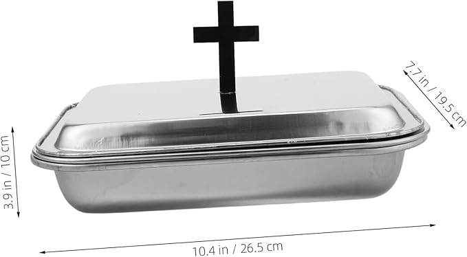 VALICLUD 1set Stainless Steel Communion Tray Cup Holders and Cover Multi-functional Serving Plate for Religious Ceremonies Family Gatherings and Church Supplies