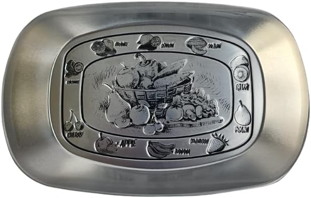 Silver Metal Oval Decorative Serving Tray Set of 3, Essentials, Christmas and Thanksgiving Home Decor, Embossed Vanity Trays for Entertaining and Gifting