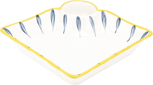 Unomor Japanese Ceramic Plate Dipping Saucer 1-Piece Food Serving Dish Porcelain Breakfast Plate for Sushi Fries and Snacks