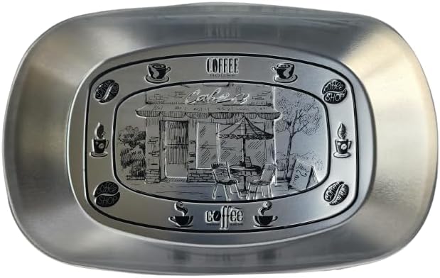 Silver Metal Oval Decorative Serving Tray Set of 3, Essentials, Christmas and Thanksgiving Home Decor, Embossed Vanity Trays for Entertaining and Gifting