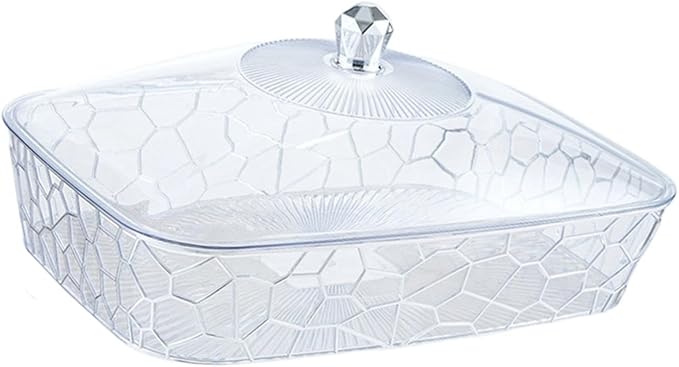 Serving Tray, Fruit Tray, Elegant Multifunctional Decorative Storage Container, Organizer for Celebrations Wedding Birthday, L