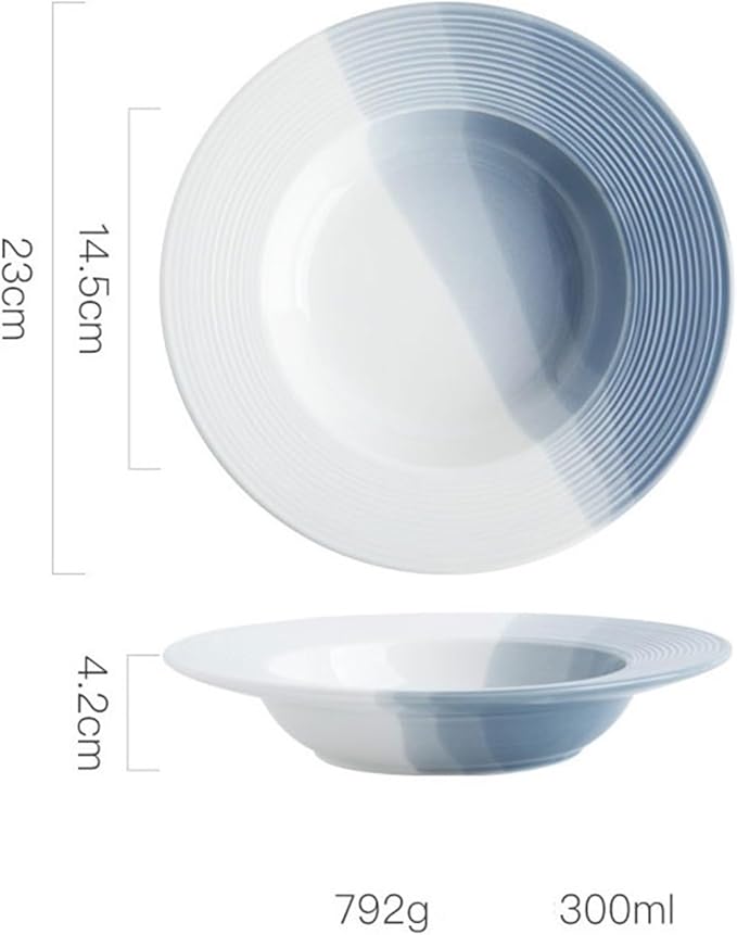 Dinner Plates Simple Ceramic Straw Hat Plate French Pasta Plate Soup Plate Deep Dish Salad Plate Commercial Plates Kitchen Dinnerware, Dingzhebo2022