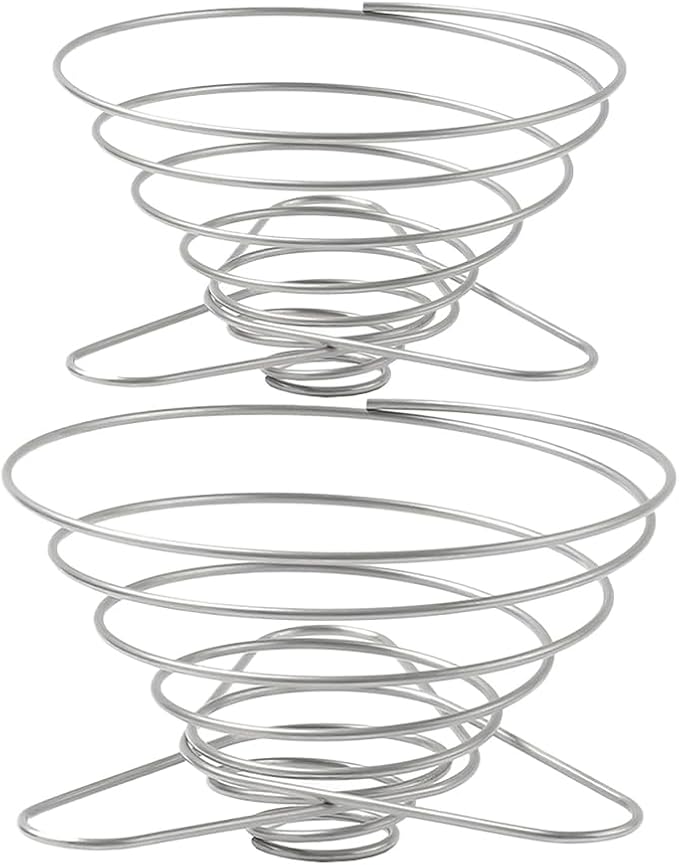 VICASKY 2pcs Stainless Steel Coffee Filter Cup Stand Dripper Drip Filter Rack for Outdoor Single Cup Dripper Holder Reusable