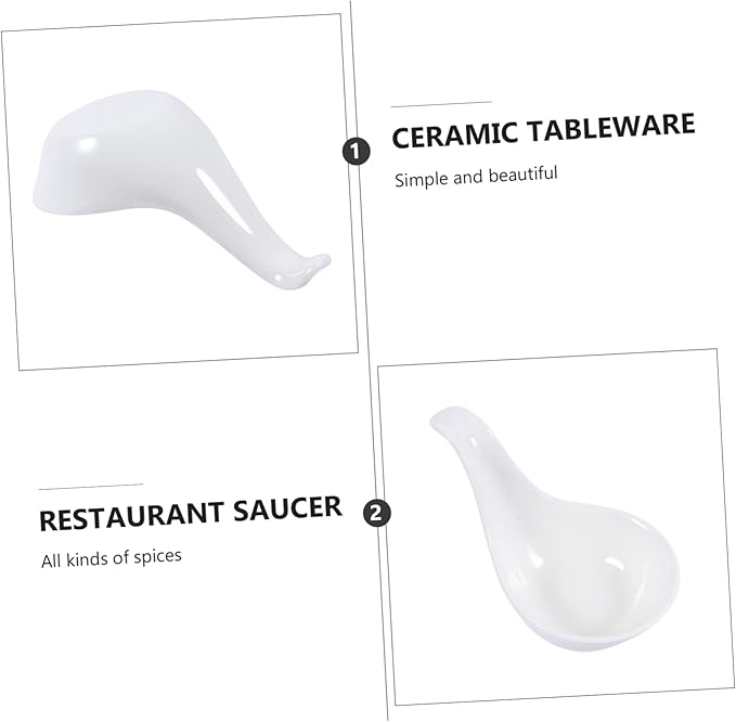 3Pcs Ceramic Appetizer Plates with Caviar Spoon Black Truffle Goose Liver Dipping Dish Stylish Seasoning Dish for Sauces Condiments for Modern Dining