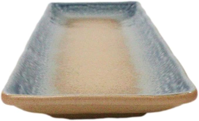 Ebros Gift Artistic Blue River Ao Nagashi Collection Dinnerware Serveware Kitchenware Set Asian Japanese Restaurant Supply (Pack Of 5 Rectangular Serving Platter 14" L)