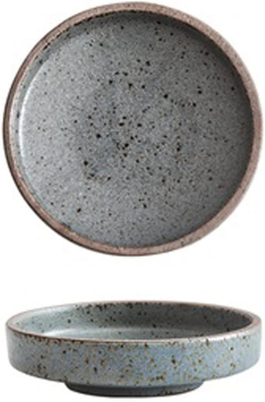 Appetizer Plate 1pcs Dipping Bowl Pottery Round Sauce Dish Ceramic Small Seasoning Dish Wholesale Bowl Clay Wasabi Soy Sauce Dish Snack Plate Sauce Dipping，B