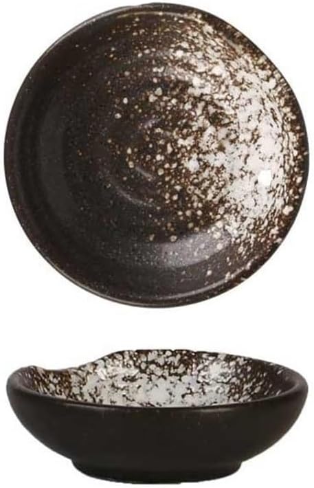 Sauce Dish Ceramic Dipping Sauce Dishes, Sushi Soy Sauce Dipping Bowls Appetizer Plates with Irregular Edge Side Dish Snack Plate