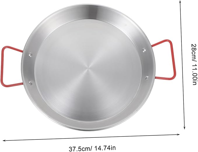 IMIKEYA Stainless Steel Serving Tray with Double Handles Anti-scalding Tableware for Snacks and Appetizers for Parties and Home Use