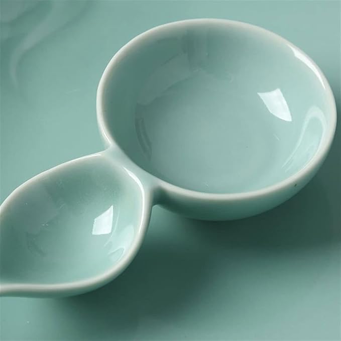 Sauce Dish Gourd Shaped Multipurpose Ceramic Sauce Dish Seasoning Dishes Sushi Dipping Bowl Appetizer Plates Serving Dish Saucers Bowl (2 Compartment) Dipping Bowls