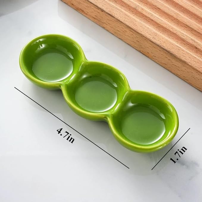 Cute Cartoon Color Mini Plates Set of 4 Appetizer Seasoning Sushi Dumpling Sauce Plates