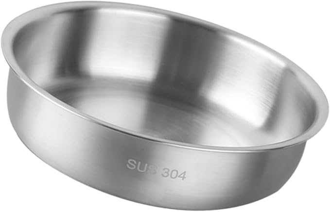 PRETYZOOM Stainless Steel Serving Tray Food Plate for Pasta Fruit and Meat Lightweight Design for Easy Handling for Parties and Family Gatherings