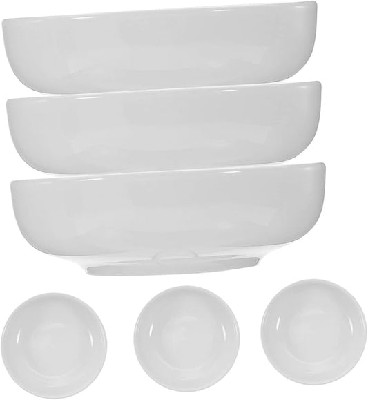 6pcs Ceramic Sauce Dishes for Dipping Appetizer Plates for Parties and Home Use Elegant Design Easy to Clean