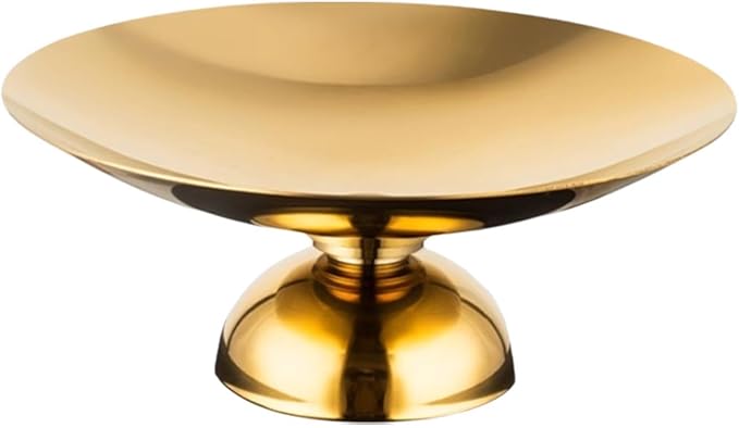 Multi-Function Storage Tray for Serving Plate and Fruit Home and Restaurant, Gold