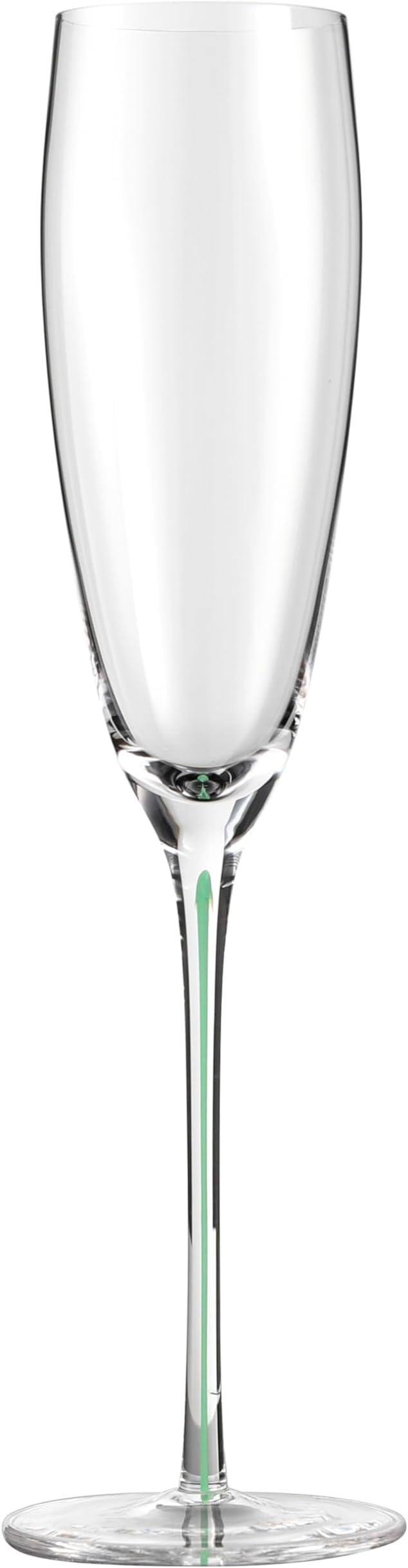 Champagne Flutes Set of 4, 8 oz, Hand Blown Lead-Free Premium Crystal Champagne Glasses, mint green Thread with Stem,Thin Rim, -Daily Use,Unique Wedding Anniversary or Birthday Gift,Party