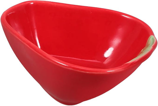 OUNONA Strawberry Vinegar Sauce Dish Ceramic Mustard Plate Small Ceramic Plate for Condiments