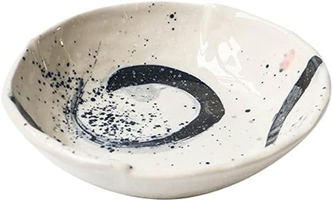 Sauce Dish Set of 2 Sauce Dish Ceramic Sauce Dipping Dish for Sushi Soy Sauce Dish Snack Dessert Appetizer Plates Japanese Style Seasoning Serving Dish (5.71x1.34in)