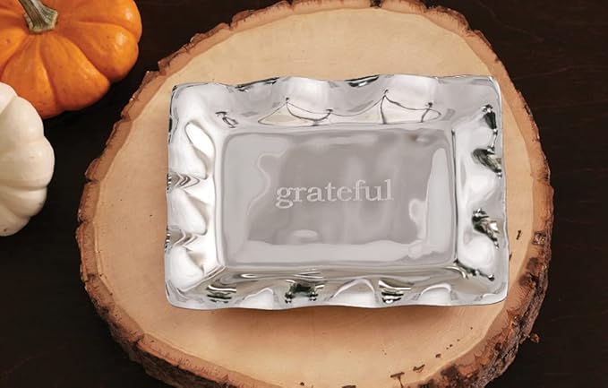 Beatriz Ball Giftables Vento Rect Engraved Tray- Grateful