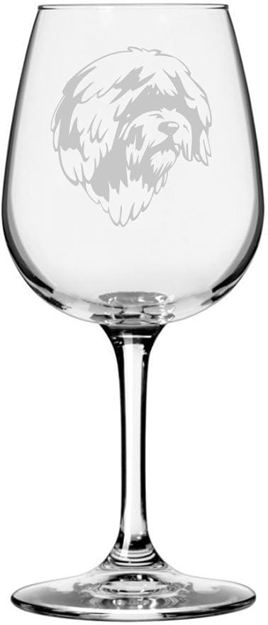 Etched Laser Art Personalized Dog Themed Etched Wine Glass - Custom Dog Breed Wine Glasses, Ideal for Pet Lovers, Unique Birthday Gift for Men & Women, Personalized Gift - Spanish Water, 12.75 oz