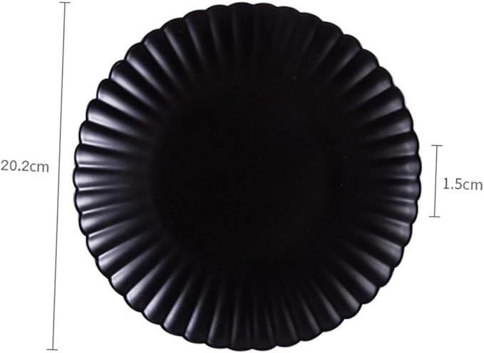 IMIKEYA Chrysanthemum Dinner Plate Ceramic Dessert Snack Plate Vintage Kitchen Accessory
