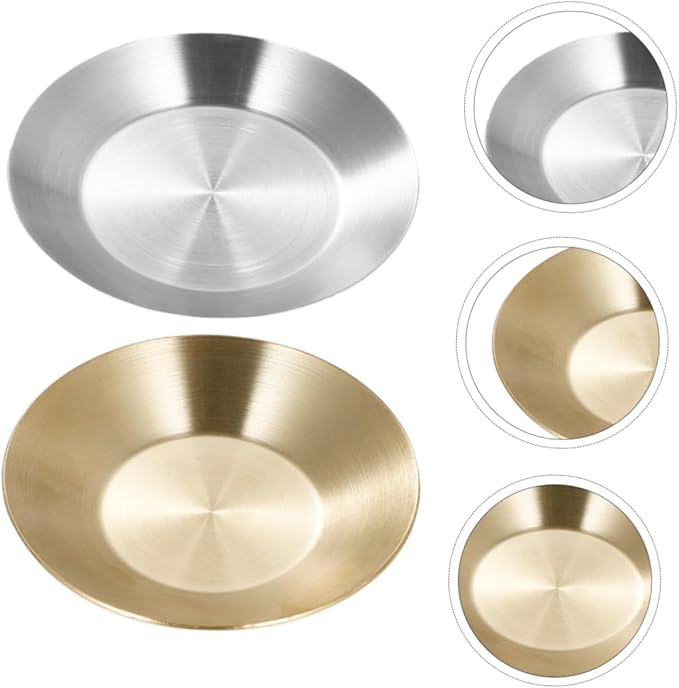 GLEAVI 2pcs Sauce Dish Appetizer Serving Plates for Dipping Sauces Seasonings and Dressings Easy to Clean for Entertaining and Housewarming