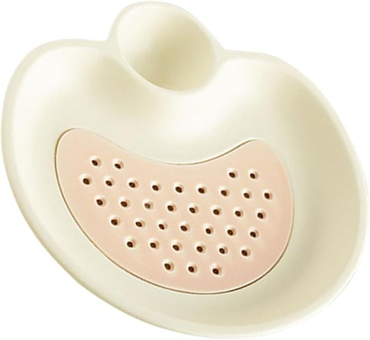 Ceramic Dumpling Plate Sauce Compartment Double Layer Design for Easy Draining for Appetizers and Snacks Stylish Shell Shape for Home and Restaurant Use