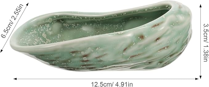 Luxshiny Ceramic Oyster Shell Serving Plate Elegant Food Serving Dish for Sushi Appetizers Desserts Vintage Style Tableware for Modern Dining Easy to Clean and Store