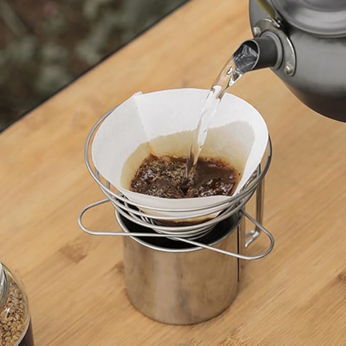 VILLCASE Foldable Coffee Dripper - Portable Collapsible Coffee Filter Cup for Home Brewing and Outdoor Use Lightweight Filter Holder for Travel and Camping