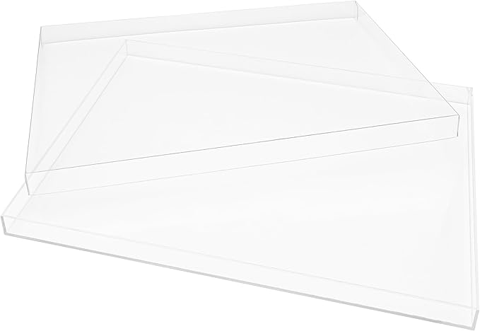 Acrylic Bathroom Countertop Tray - Small Organizer with Lid - 17”x13”x1” - Decorative Storage Trays for Coffee Table, Toilet Tank, Vanity & Room Décor