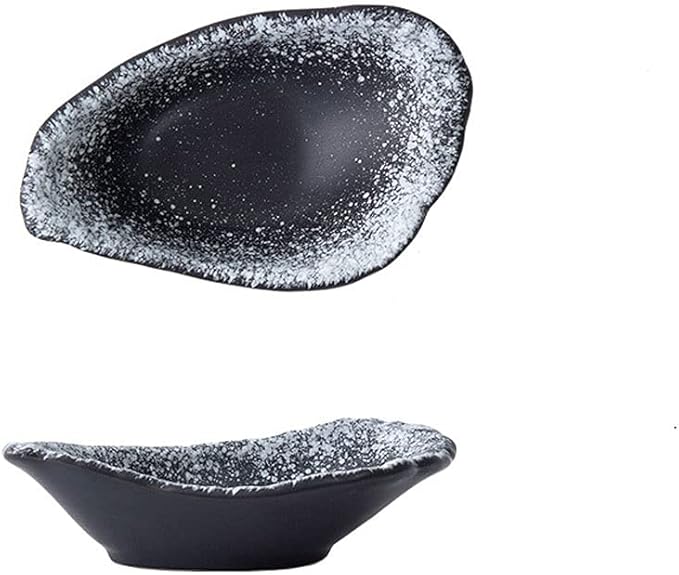 Dipping Bowls Snack Appetizer Plate Dessert Plate Snack Plate Dipping Sauce Plate Biscuits French Fries Party Decoration Candy Plate Suitable for Family Kitchen Restaurant 5 Pieces Appetizer Bowls ( S
