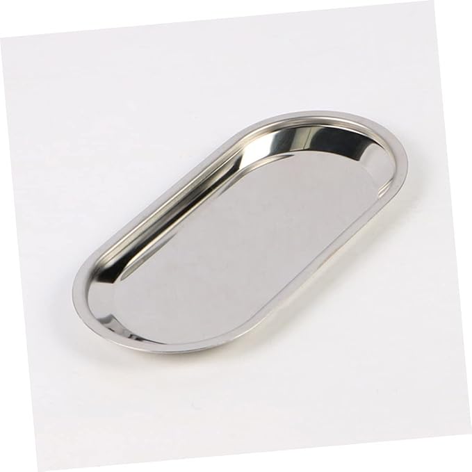 Professional Silver Tray for Serving and Bathroom Stainless Steel Large