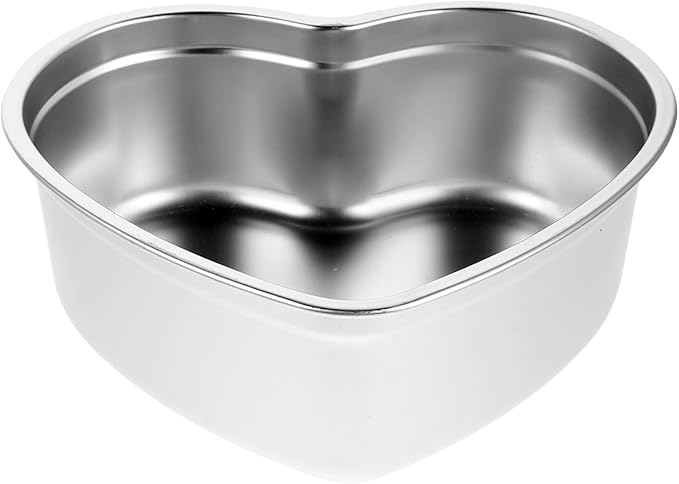 LUOZZY 3pcs Stainless Steel Heart Shaped Snack Dish Serving Tray for Condiments Fruit and Jewelry Display