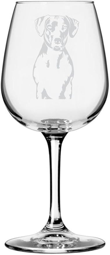 Etched Laser Art Personalized Dog Themed Etched Wine Glass - Custom Dog Breed Wine Glasses, Ideal for Pet Lovers, Personalized Birthday Gift for Men & Women - Rhodesian Ridgeback Customized, 12.75 oz