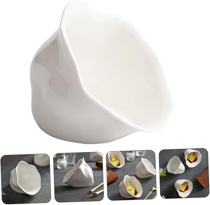 Flower-shaped Ceramic Appetizer Plate for Dipping Sauces and Seasoning Unique Snack Dish for Home and Restaurant Use Easy to Clean and for Everyday Meals