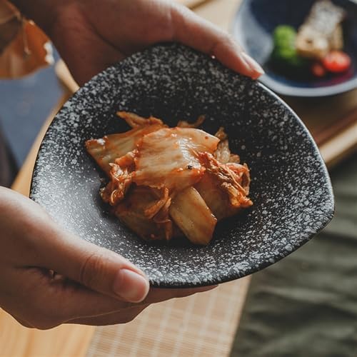 Creative Triangle Snack Bowls Set - 4 Ceramic Plates for Desserts, Salads, Fruits & Dipping Sauces | Unique Appetizer Serving Plates for Restaurants & Home Use