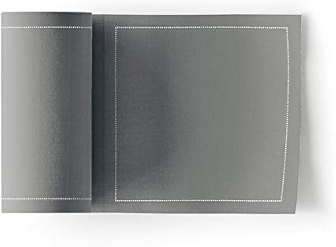 MY DRAP Cocktail Napkin, Washable and Reusable Cloth Napkins 4.5x4.5 in (100 Napkins, Grey)
